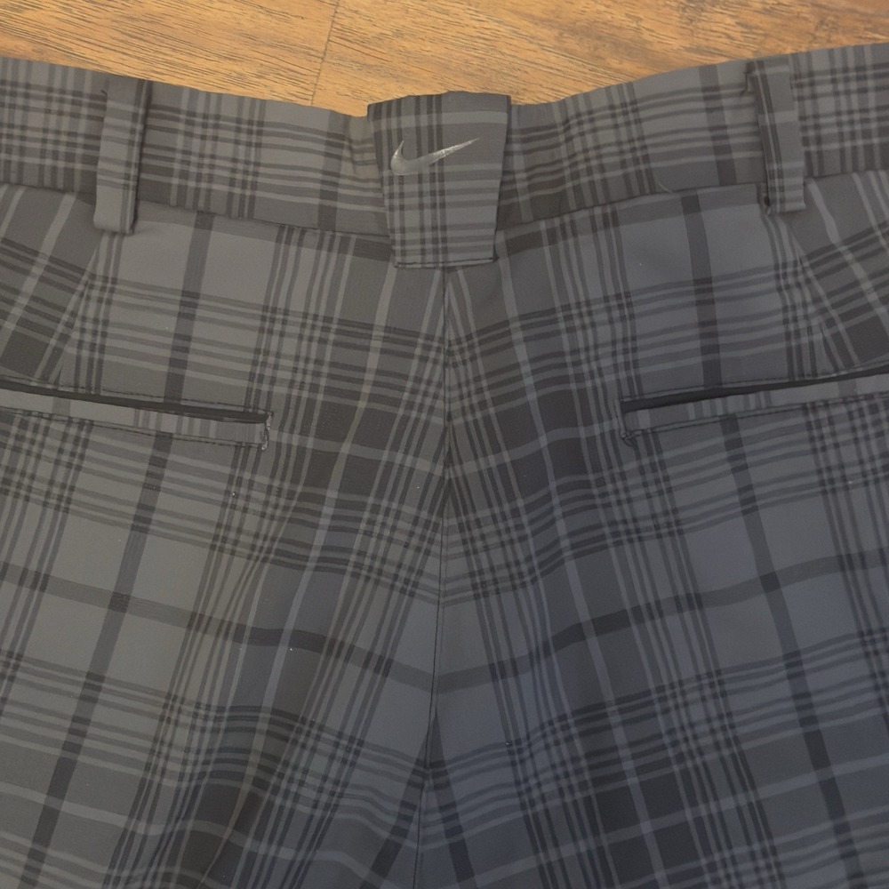 Nike Golf Shorts Dri Fit Tour Performance Plaid‎ Flat Athletic Mens Size 32